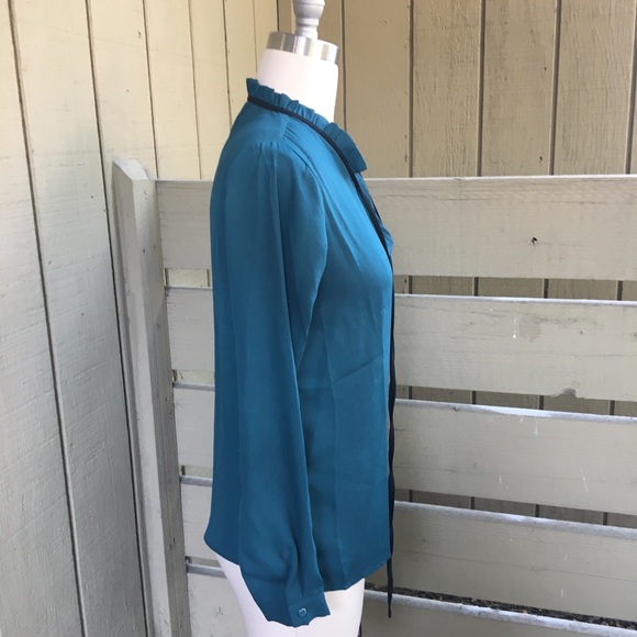 Lulus Tea Shop Teal Blue Long Sleeved Top - Picture 8 of 10